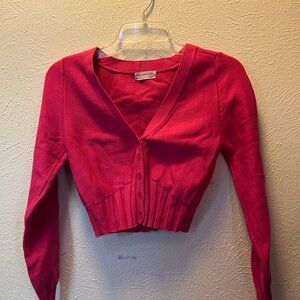 Urban Outfitters Women's Bright Pink Cardigan